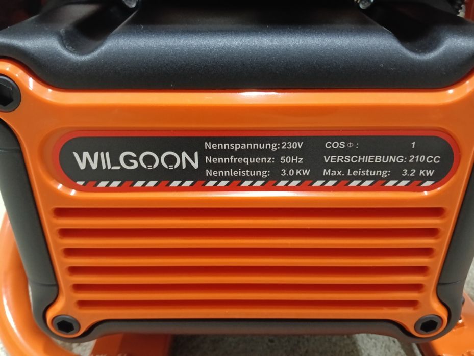 Gerador a gasolina inverter de 3200W.