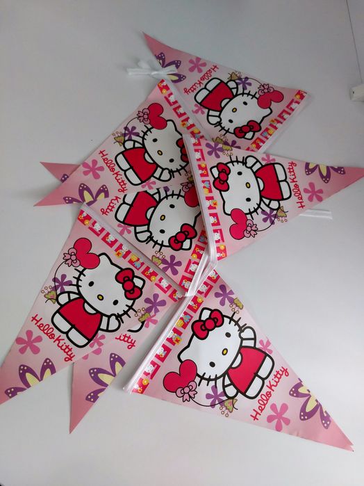 Стиль китти,Hello kitty,флажки,вымпел