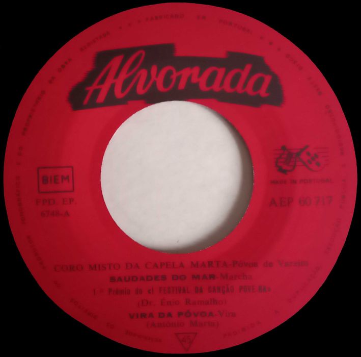 Coro Misto da Capela Marta	- - - - -	Saudades do Mar	- - - - -	EP