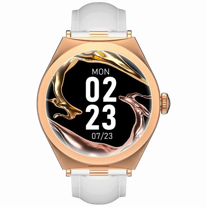 Smartwatch Gravity Różowe Złoto Biały GT25-5 prezent