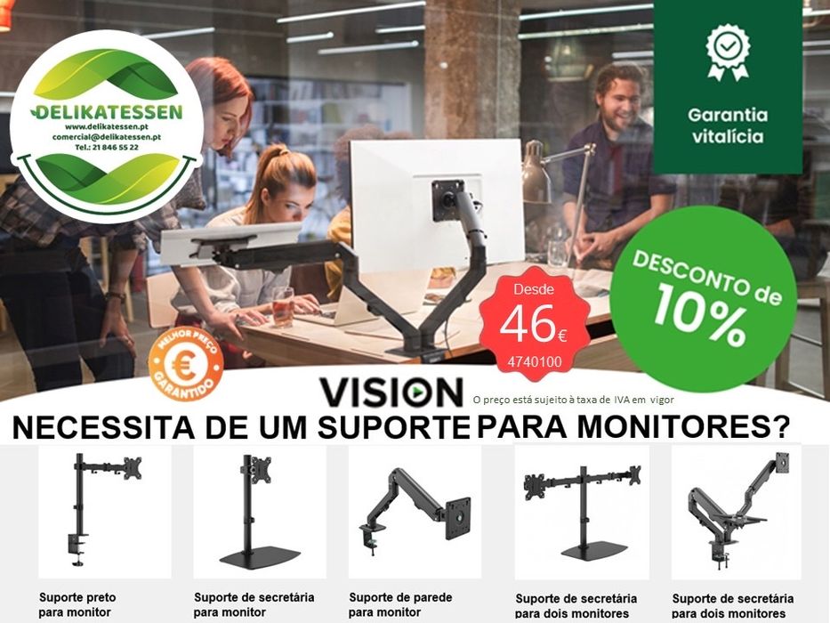 Suportes de monitores VIsion com 10% de desconto em delikatessen.pt