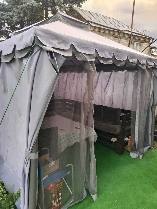 Садовий павільйон 3*4м., палатка, тент, беседка, альтанка з москітною сіткою