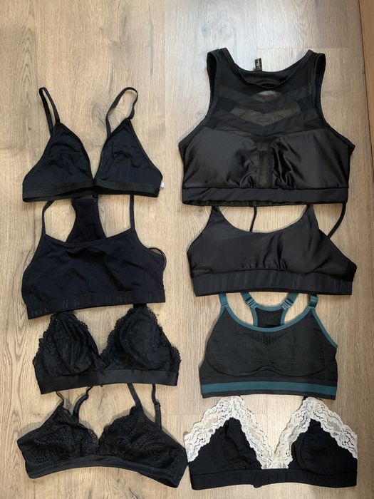 Топы , лифчики , бра , спортивные , размер S, есть 2 топа L-XL, 75В