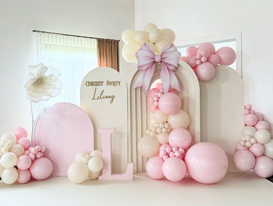 Dekoracje balonowe, ścianki balonowe, tło do zdjęć