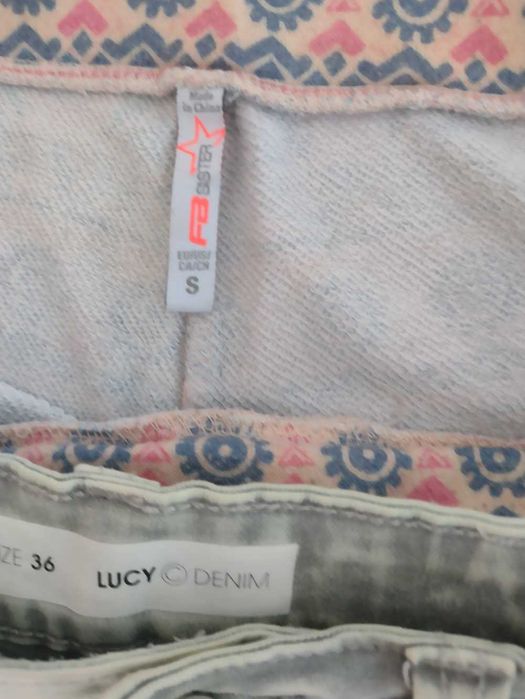 2 pary spodenek roz. S/.36 JEANS