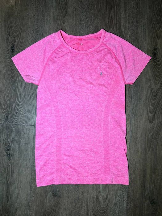 Спортивна жіноча безшовна рожева термофутболка workout, S