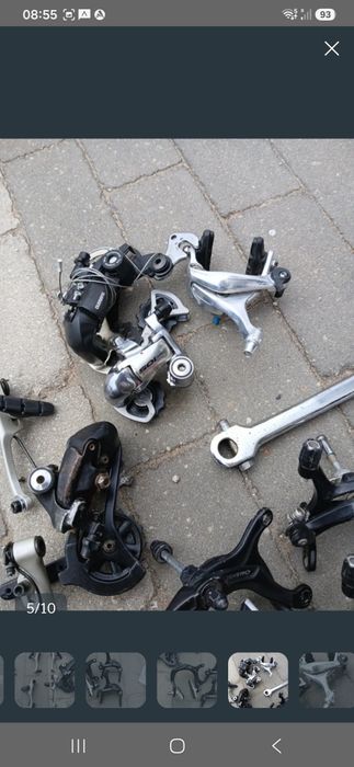 Lote de peças Shimano para bicicleta de estrada – travões, desviadores e manetes