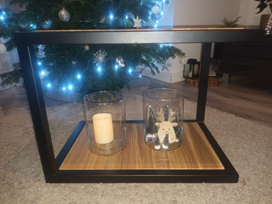 Stolik dębowy kawowy typu loft