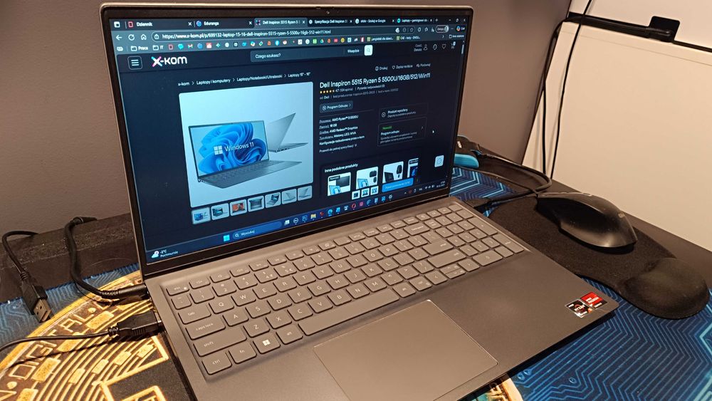 Dell Inspiron 15 5515 – Ryzen 5/16 GB RAM/512 SSD/Win11 –Stan Idealny!