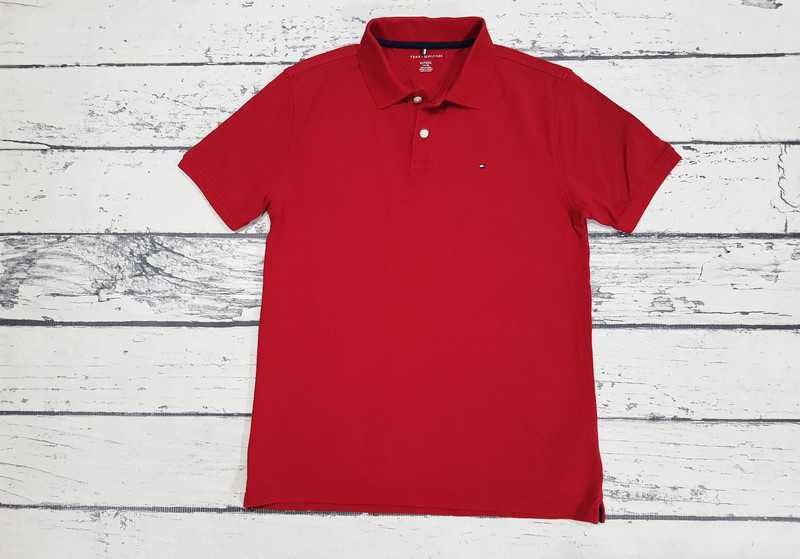 Tommy Hifiger * koszulka polo * czerwona * chłopięca * 16-18