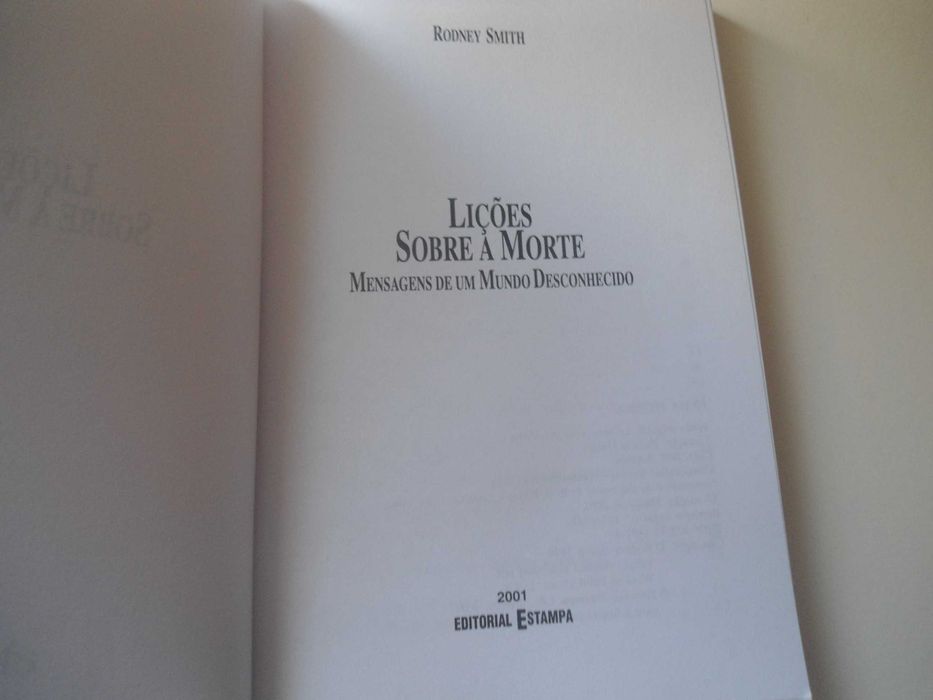 Lições sobre a Morte-Mensagens dum mundo desconhecido de Rodney Smith64283888958466123
