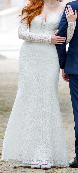 Suknia ślubna syrena tren