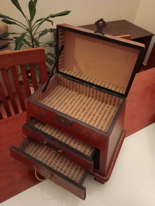 Caixa guarda joias estilo chinês