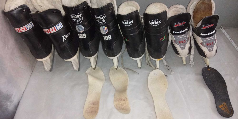 Łyżwy  hokejowe  BOTAS x 3 pary:  wkładki dł.   20/22/23cm
