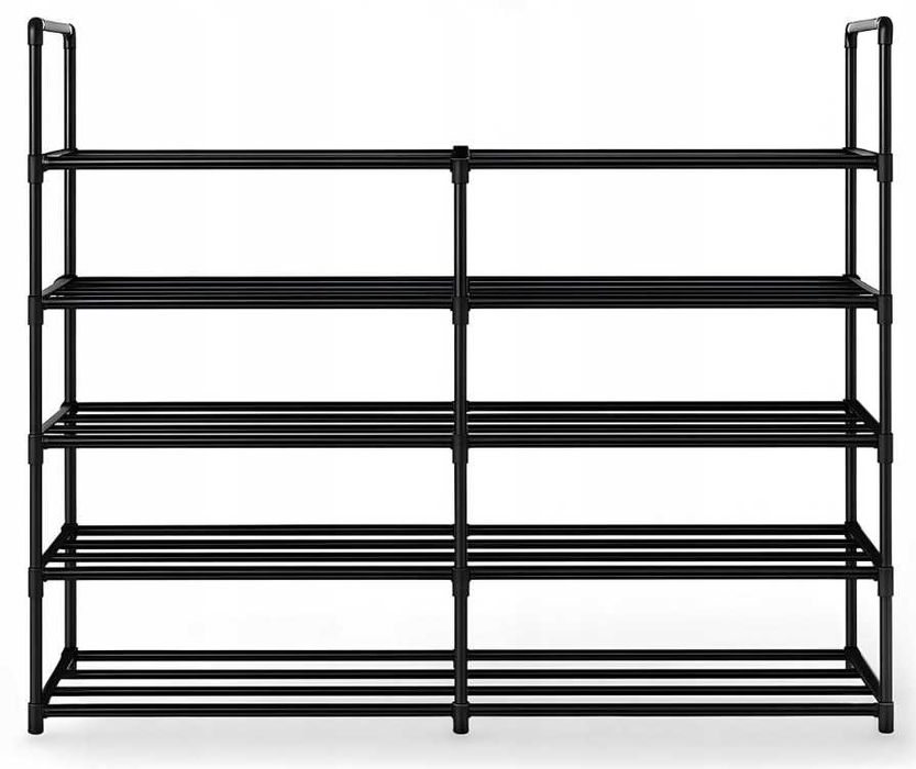 Szafka Półka Organizer Stojak Wolnostojący na Buty 10 Poziomów Czarny