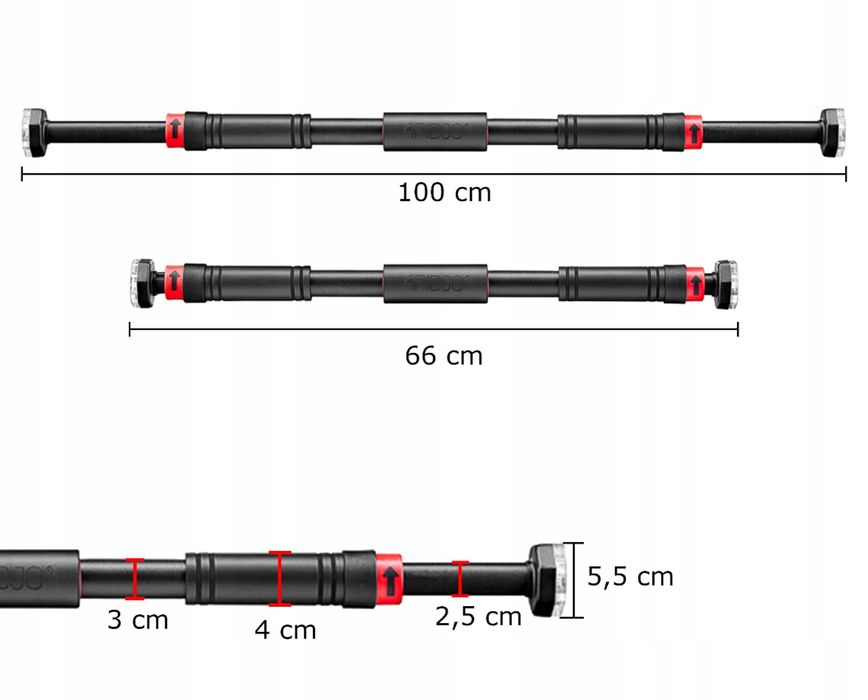 Drążek do Podciągania Ćwiczeń Treningowy Mocny Regulowany Stalowy