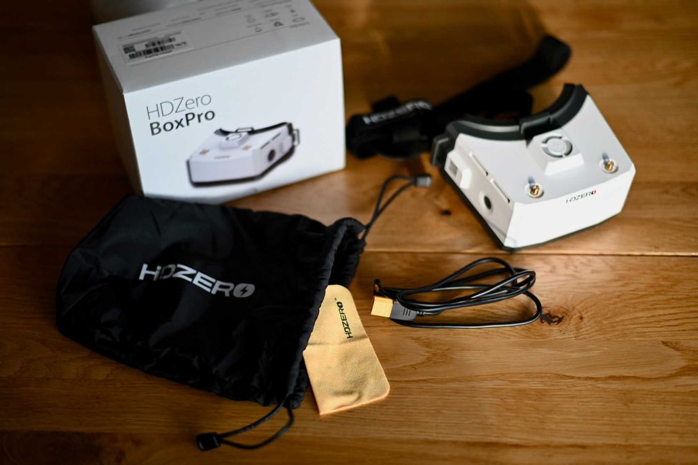 Gogle FPV HDZero BoxPro Cyfra + Analogowe - jak NOWE, Gwarancja