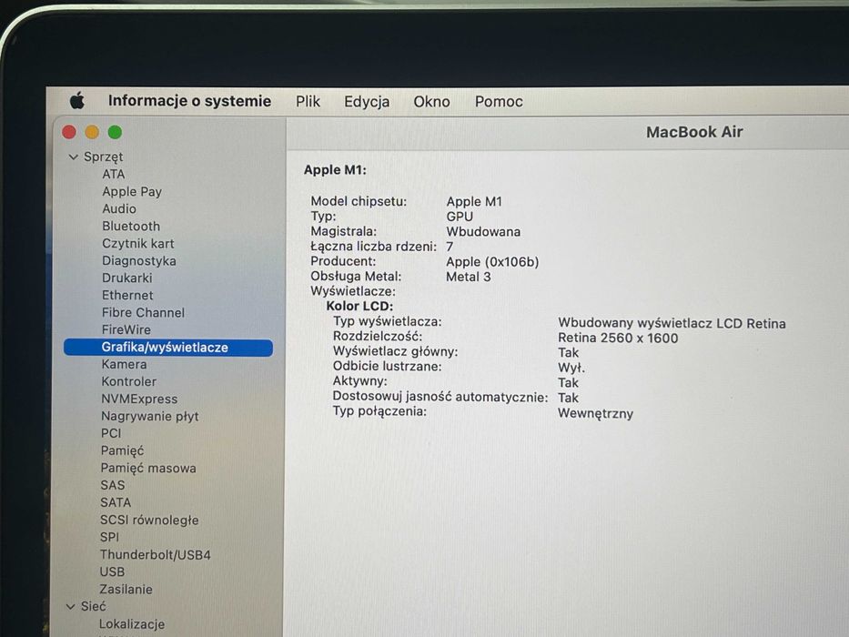 2020 MacBook Air A2337 13" M1 16GB 512GB