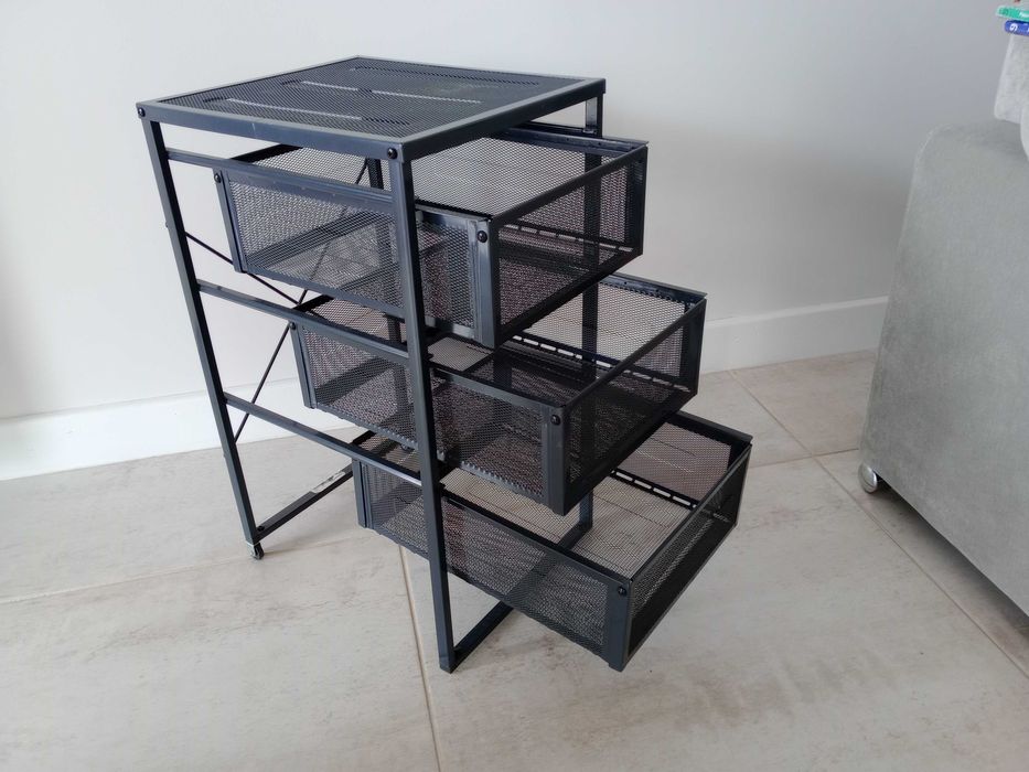 Mesa de apoio metálica preta