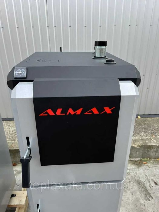 ‼️СТАЛЬ 6 ММ. Твердопаливний котел тривалого горіння ALMAX|АЛМАКС CLASS D 10-200 кВт твердотопливный