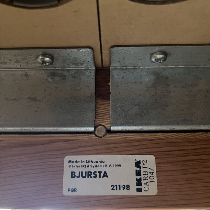 Mesa + 4 cadeiras ikea bjursta preto castanho