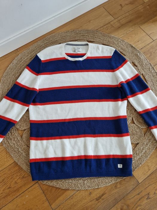 Tom Tailor XXL bawelniany sweter sweterek pasy bawelna