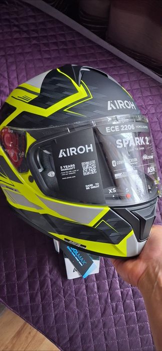 Kask integralny Airoh Spark II jak NOWY + interkom