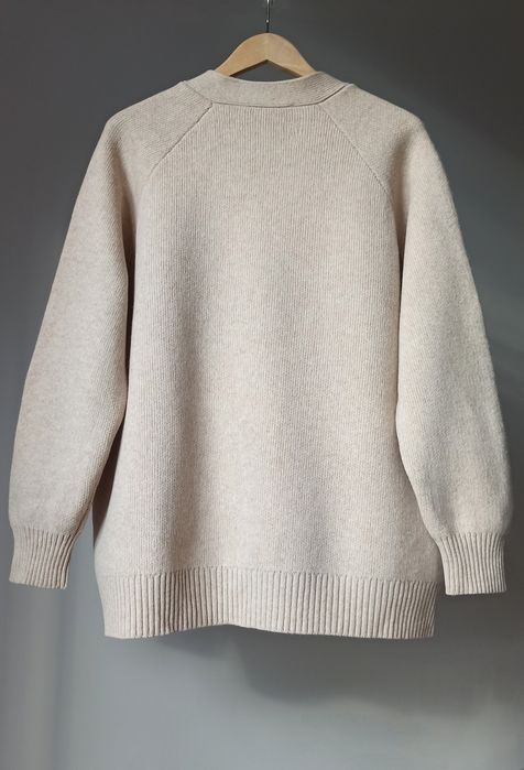Marimekko wełniany kardigan sweter beżowy wełna 100%