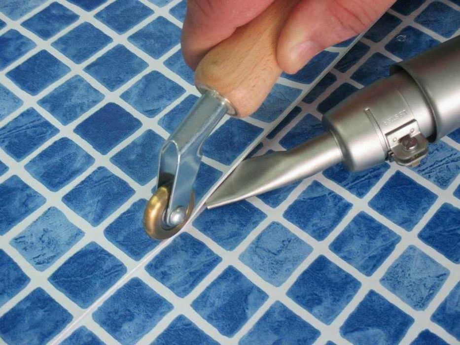 Пленка для бассейна. Монтаж лайнера для басейна.