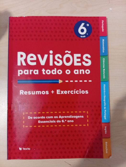 Caderno de fichas revisões 5 disciplinas 6 ano