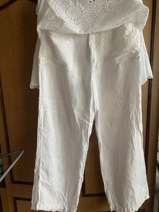 Льяні штани блуза з провою