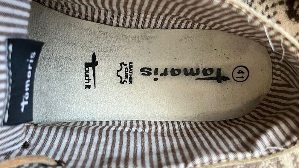 Tamaris skóra naturalna botki damski rozmiar 41