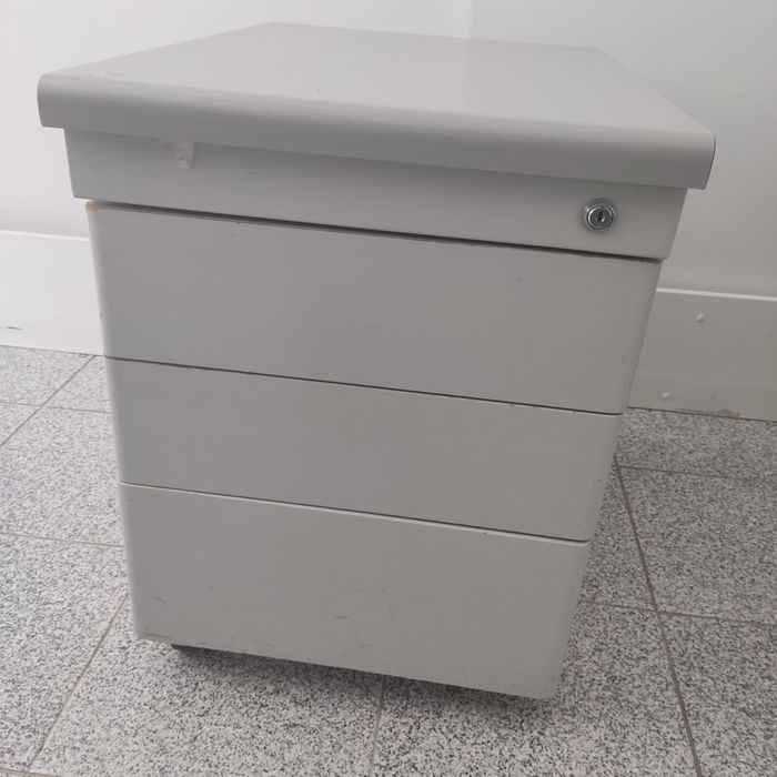 Modulo Gavetas p/ Secretária Cinzenta Clara