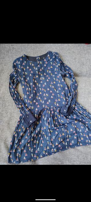 Jesienna zimowa codzienna sukienka w wzór