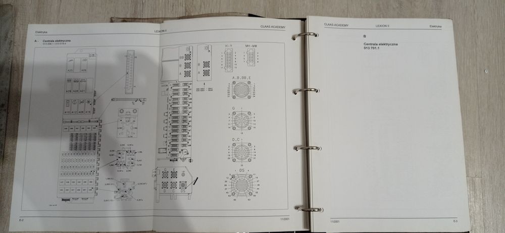 Claas lexion 405-480 książki hydraulika elektryka