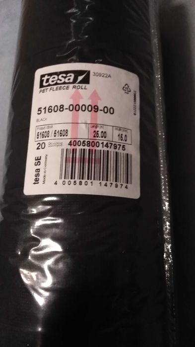 Taśma TESA 51608 sz15mm 25m izolacyjna parciana z meszkiem materiałowa