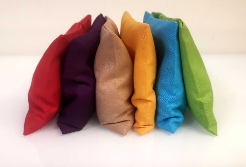 Woreczki sensoryczne 6szt.Różne wypełnienie+ woreczek zbiorczy