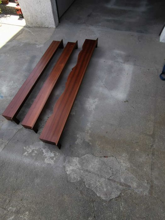 3 sanefas em madeira maciça