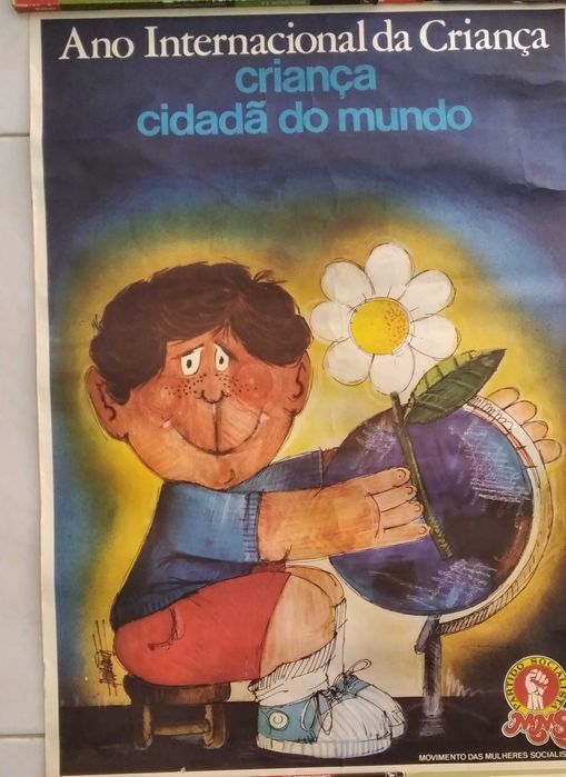 Cartaz "Ano Internacional da criança" Movimento mulher socialista 1979