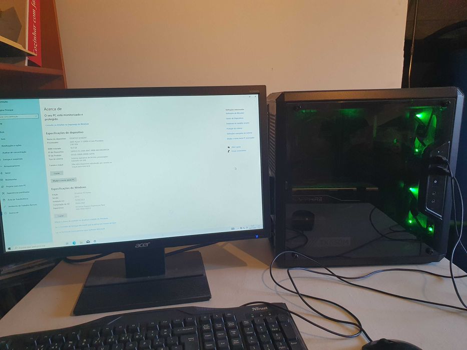 PC r3300x rx580 + Ecrã
