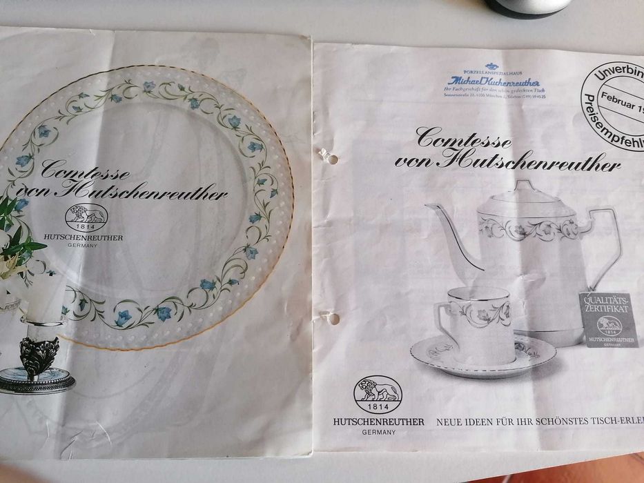 Comtesse Constance Hutschenreuther  German Porcelain metade do preço