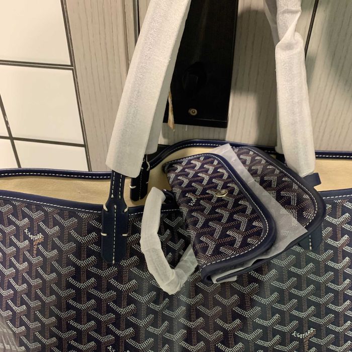 Torba w kolorze niebieskim-Goyard