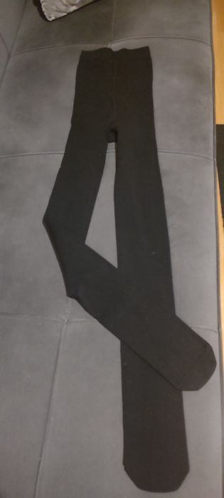 Nowe/czarne grube rajtuzy/11-12 lat