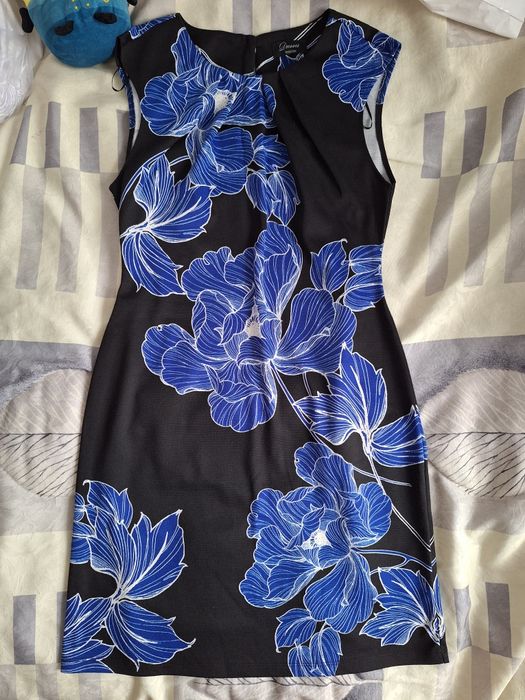 Sukienka czarno-niebieska r.M