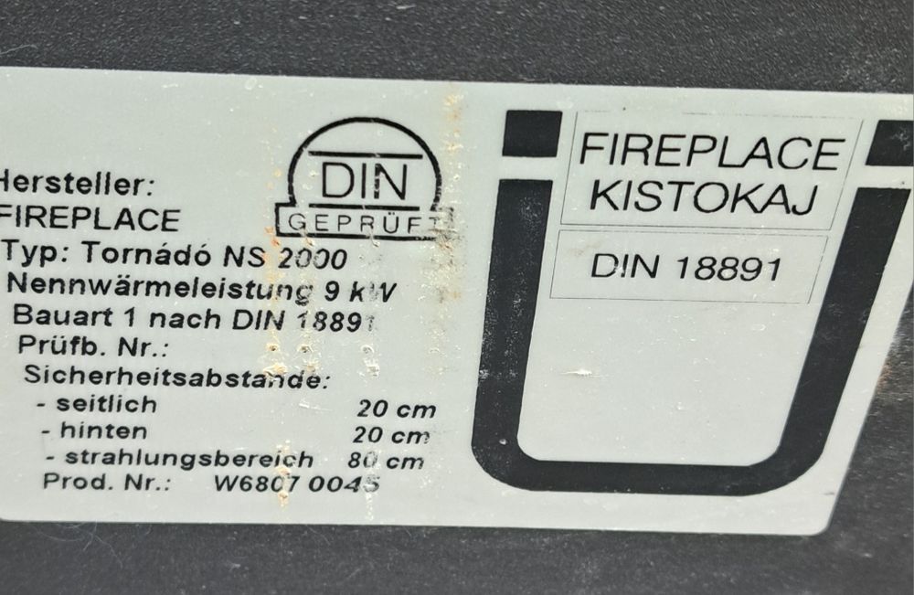 Piec kominkowy kominek żeliwny koza 9 KW