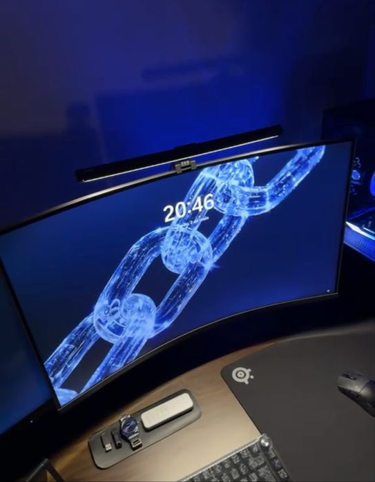Monitor light bar touch