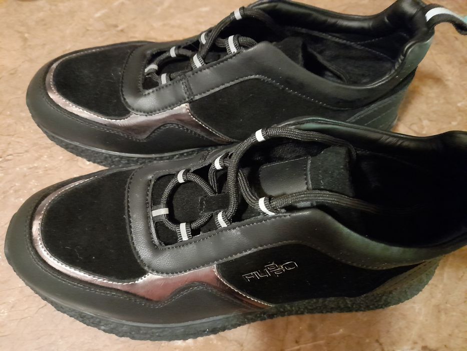 Skórzane BUTY/Sneakersy/Damskie/Przejściówki/Nowe/Czarne ''39'' Filippo