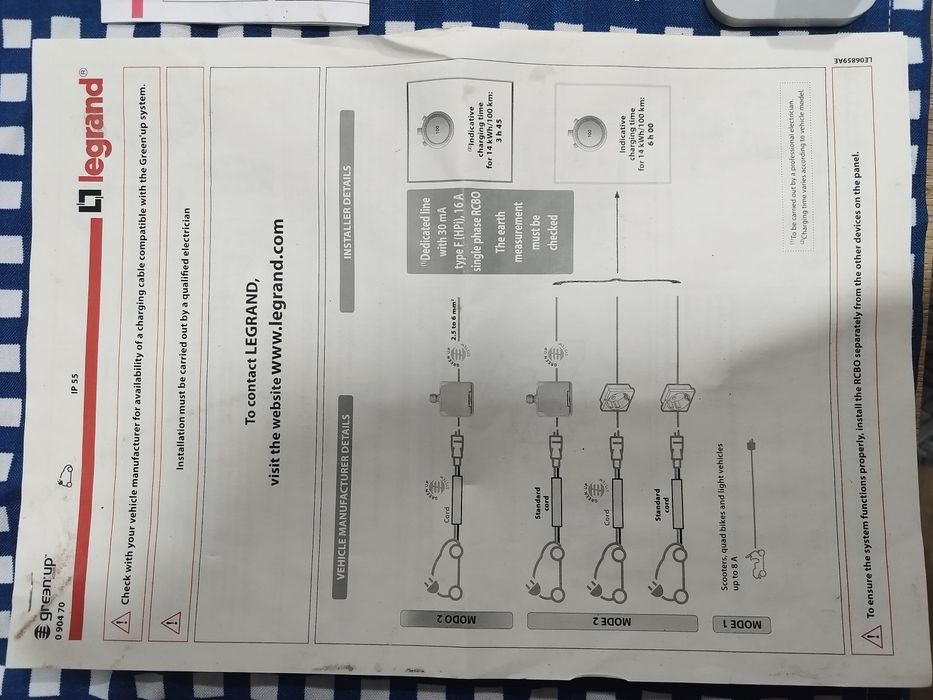 Tomada Legrand Green’up Access (Carregamento VE)