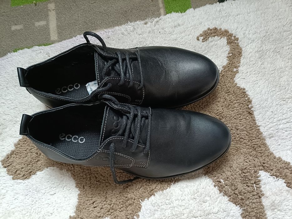 Мужские туфли ECCO р. 41 оригинал, кожа, идеальное состояние как новые