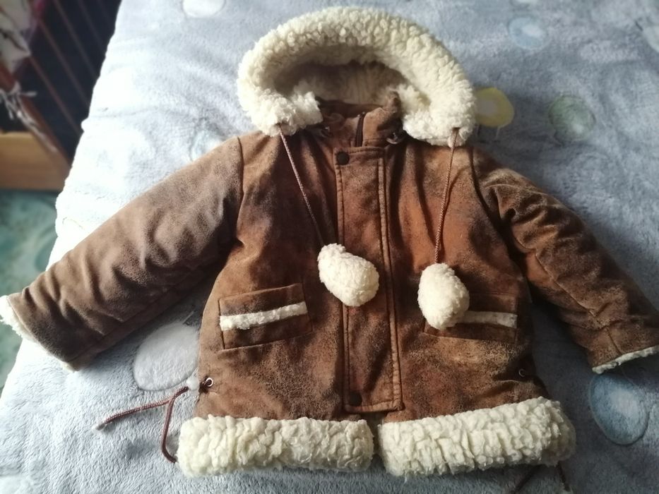 Куртка Тепла дубленка на хлопчика на овчині